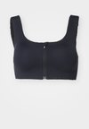 LAZERCUT ZIP BRA - Vidēja atbalsta sporta krūšturis - black