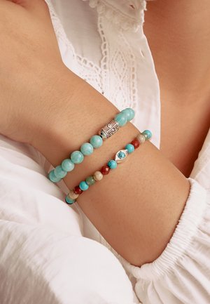THOMAS SABO, ARMBAND BEADS - Armband - silberfarben weiß türkis