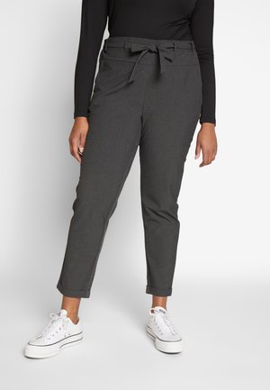 JIA BELT PANTS - Kelnės - dark grey melange