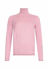 POLO-NECK WITH DETAILS - Pullover - pink