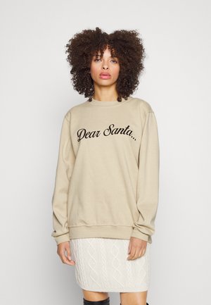 DEAR SANTA' CHRISTMAS SLOGAN - Sweater - stone