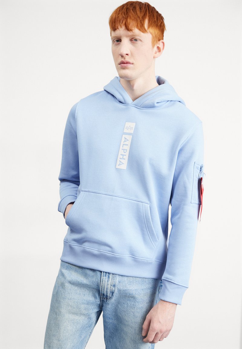 Alpha Industries HOODIE - Mikina s kapucňou - light blue