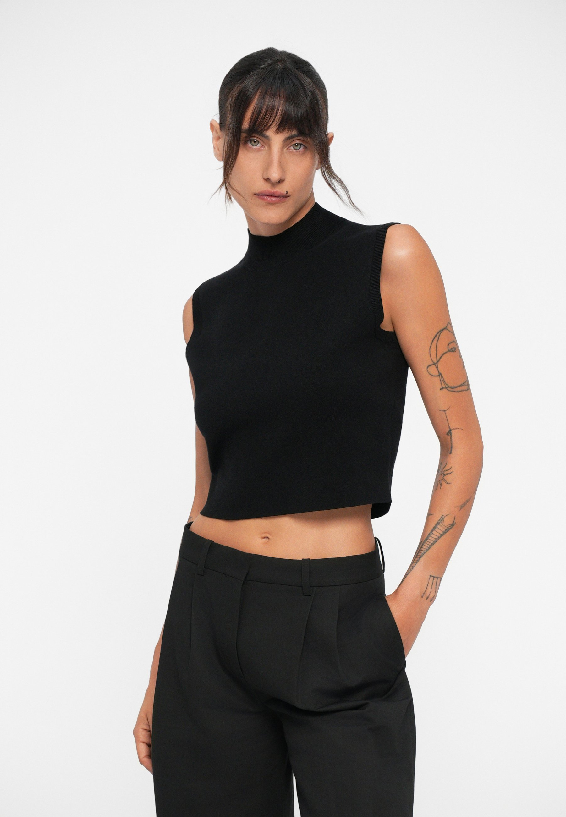 440ME SLEEVELESS TURTLENECK - Top - black - Zalando.ie