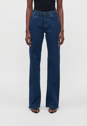 Noisy May, NMYOLANDA WIDE LEG JEANS - Wide leg - dark blue denim