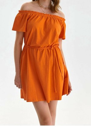 Gebreide jurk - orange