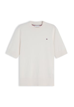 Tommy Hilfiger, SHORT SLEEVE - Striktrøje - ivory petal