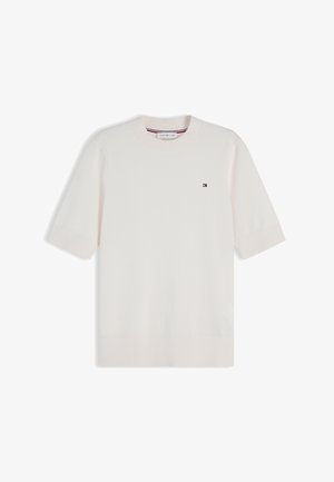 Tommy Hilfiger, SHORT SLEEVE - Striktrøje - ivory petal