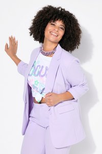 Angel of Style LONG-SLEEVE OPEN FRONT LAPEL COLLAR - Manteau court - lavender
