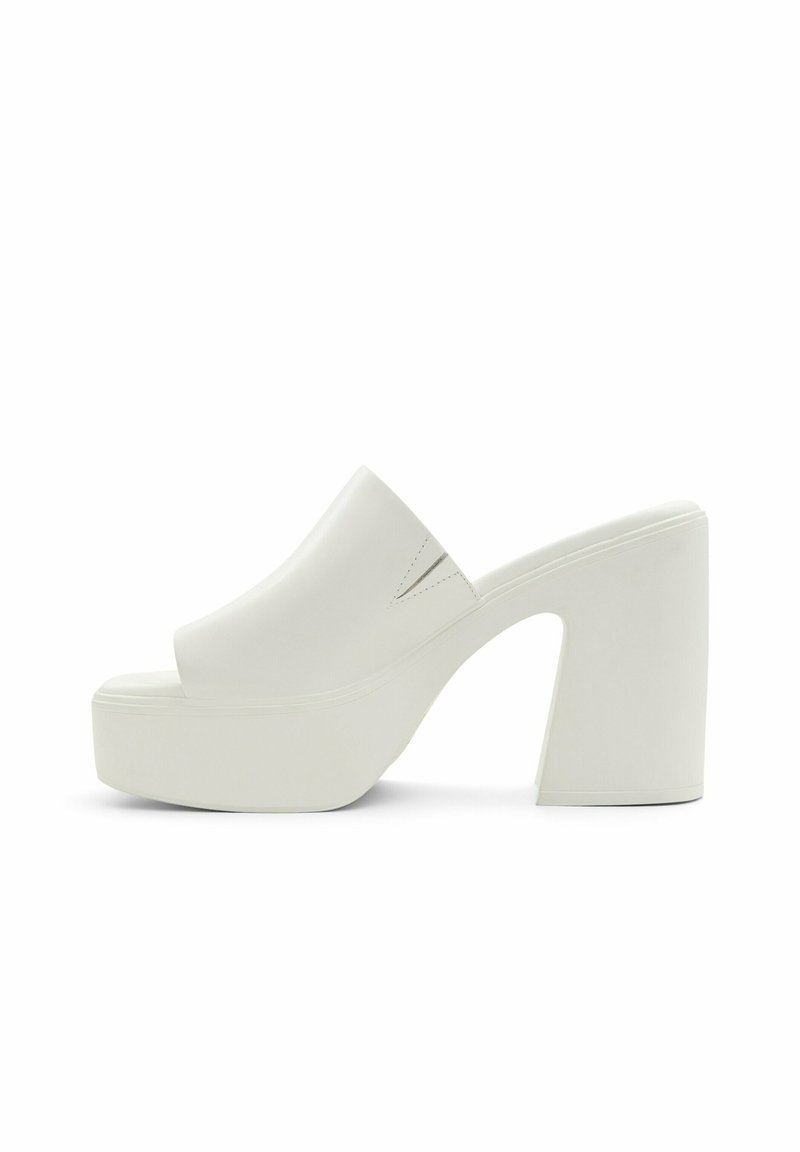 aldo white mules