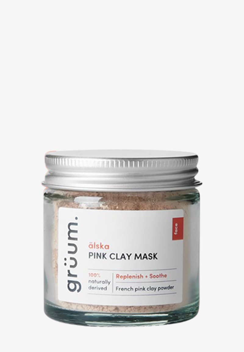 grüum ÄLSKA PINK CLAY FACE MASK - Gesichtsmaske - silver coloured black