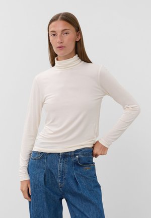 Soaked in Luxury SLHANADI ROLLNECK LONG SLEEVE - T-shirt à manches longues - whisper white