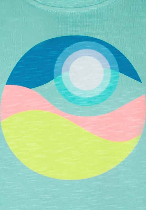 GIRLS HALSAFJOR - Print T-shirt - aqua haze2