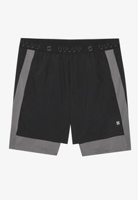 2 IN 1 SHORTS WITH DOUBLE CONTRAST LAYER - Sports shorts - black/dark grey