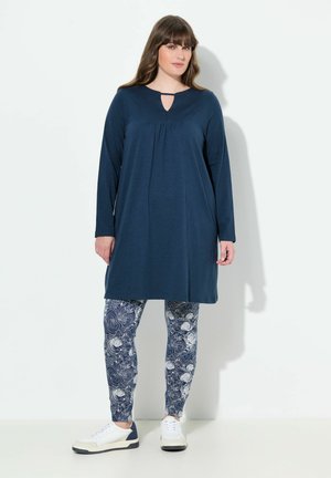 LONG A-LINIE LANGARM - Tunika - navy blue