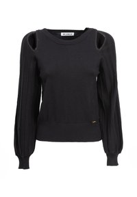 INFLUENCER CUT-OUTS SHOULDER - Jersey de punto - black