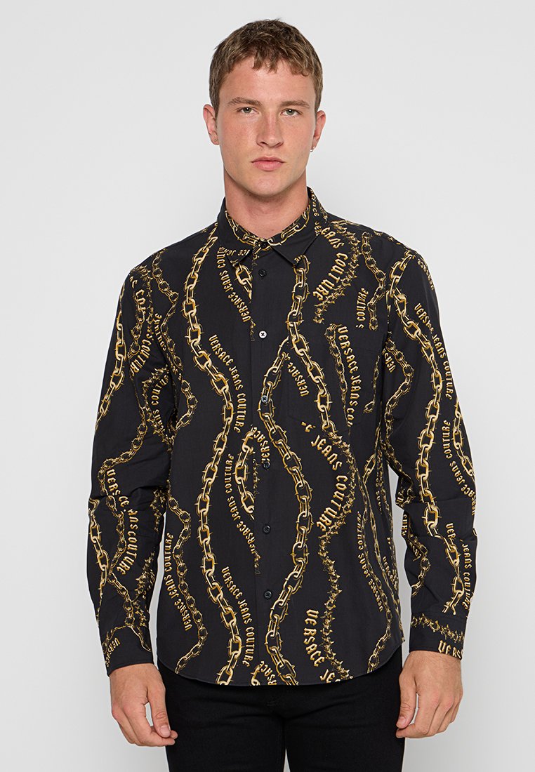 Versace Jeans Couture Overhemd antraciet gemêleerd Versace Jeans Couture Overhemd antraciet gemêleerd