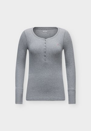 Hollister Co., HENLEY - Блуза с дълги ръкави - grey