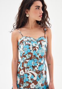 adL HEART COLLOR PATTERNED MINI  - Jurk - printed turquoise