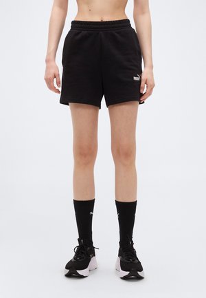 SMALL LOGO HIGH WAIST SHORTS - Short de sport - black
