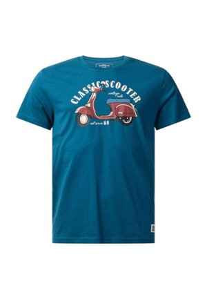 Denim Factory, SCOOTER TEE - T-shirt con stampa - petrol