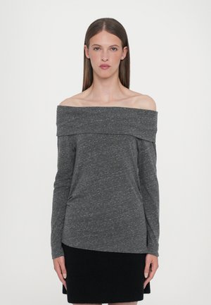 CLOSED ASYMMETRIC LONG SLEEVE - Pikkade varrukatega topp - dark grey