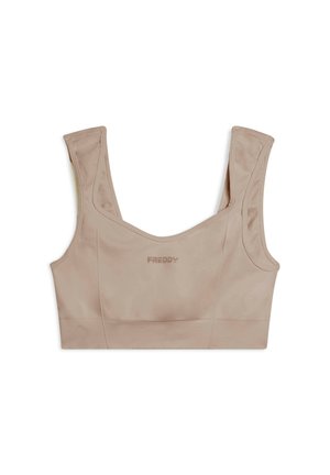 WITH SWEETHEART NECKLINE - Reggiseno sportivo con sostegno medio - beige