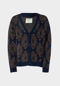 BOXY FUZZY - Vest - navy/major brown/seal brown