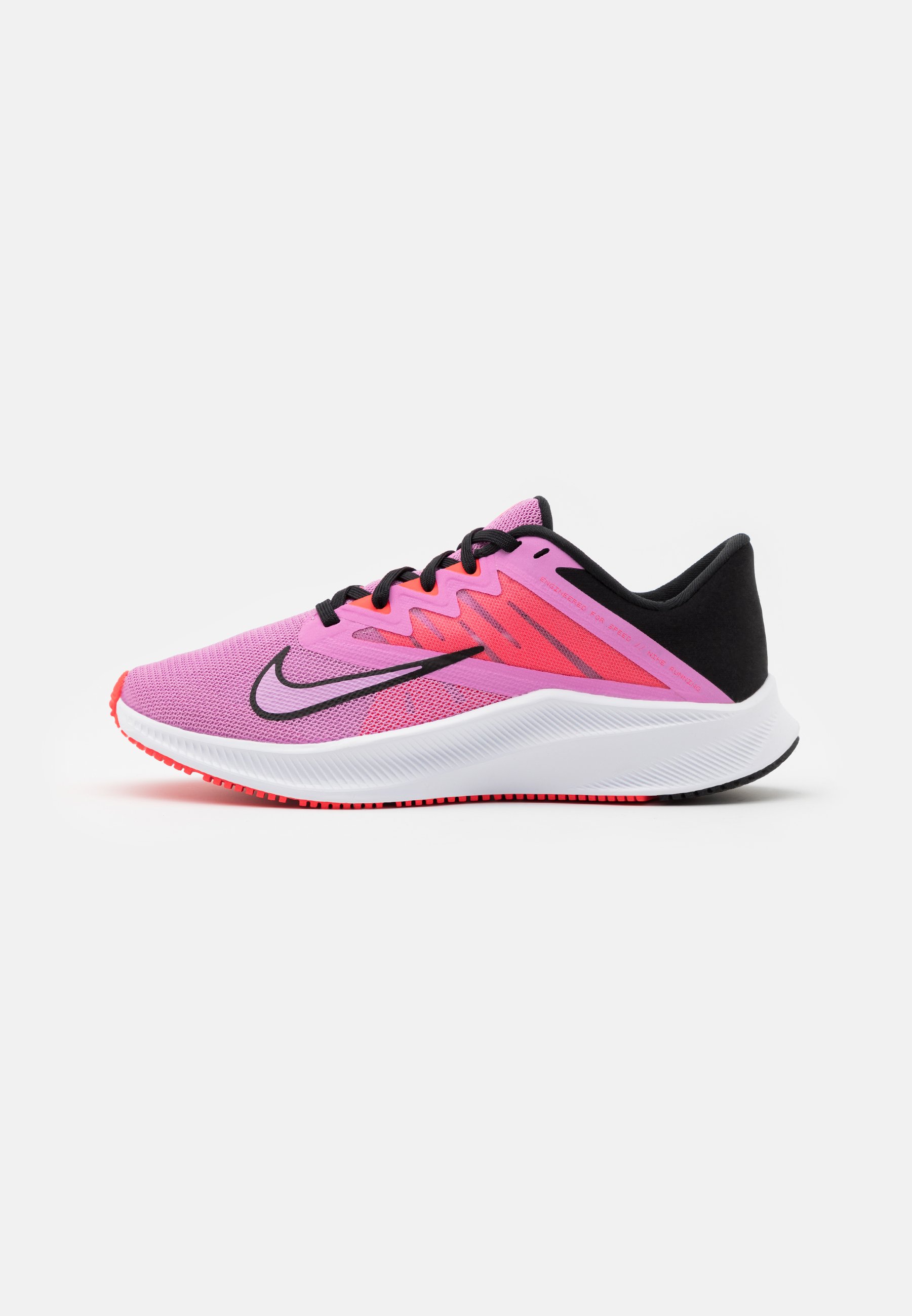 Nike Performance QUEST 3 - Hardloopschoenen neutraal - beyond  pink/black/flash crimson/donkerroze - Zalando.nl
