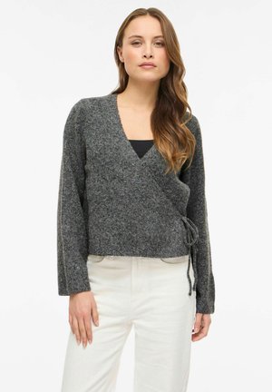 WICKEL VILUNA - Strickjacke - medium grey melange