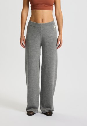 Trousers - light grey melange