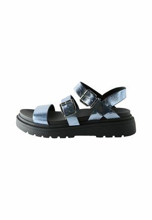 STANDARD WIDE FIT - CHUNKY BUCKLED - Korkeakorkoiset sandaalit - mottled blue