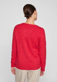 VILA VIRIL O NECK - Stickad tröja - barbados cherry