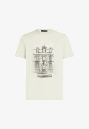 KARL LAGERFELD, KARL LAGERFELD T-SHIRT MAISON DE KARL SKETCH - Trükipildiga T-särk - cannoli cream