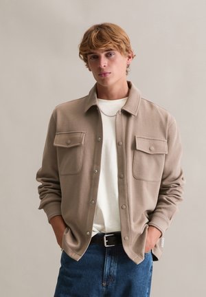 BUTTON PLACKET - Overhemd - cold taupe
