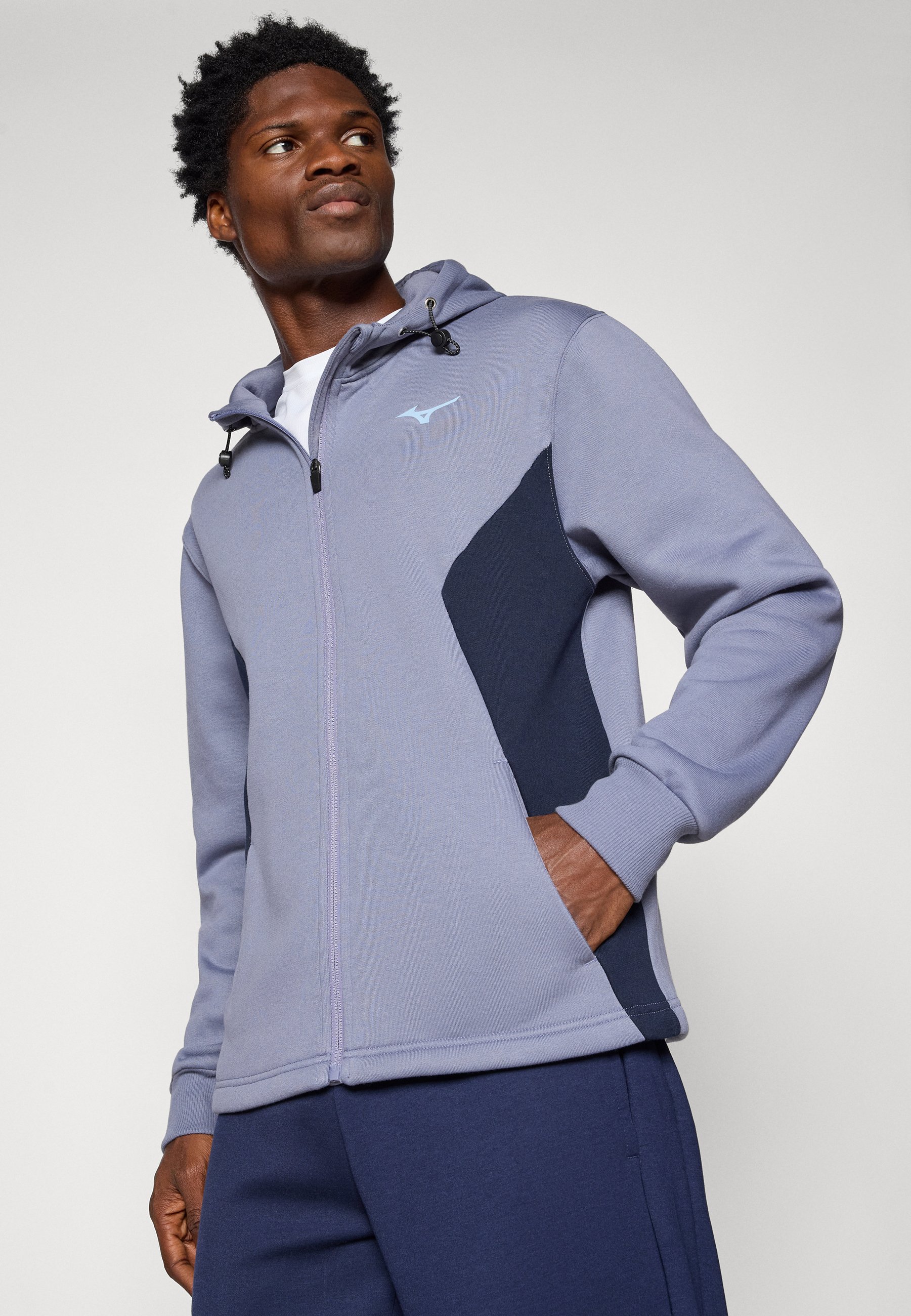 Mizuno ATHLETICS JACKET - Zip-up sweatshirt - blue granite/blue