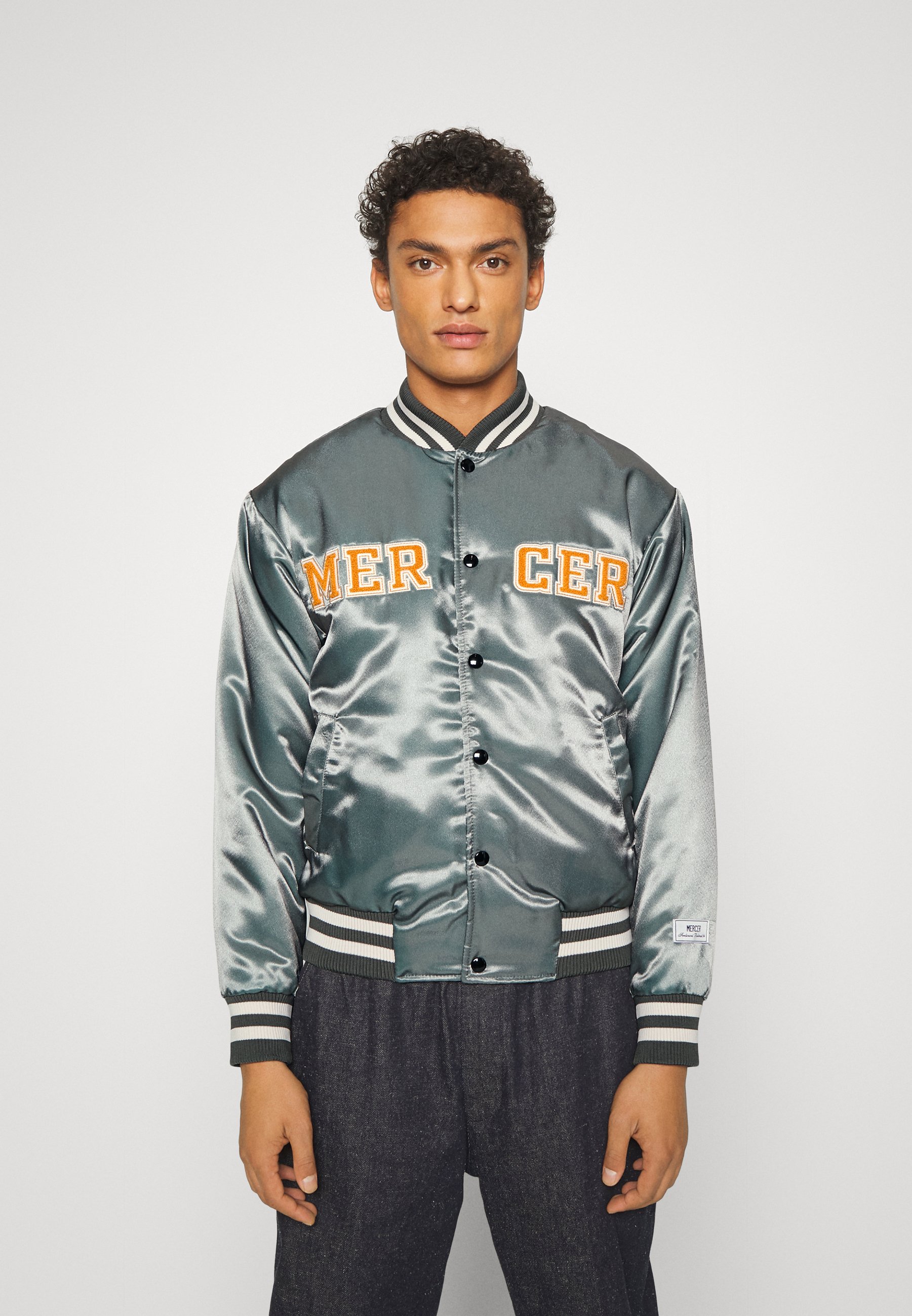 Mercer Amsterdam The Mercer Varsity Bomber Jacket, Men's, Size: XL, Olive