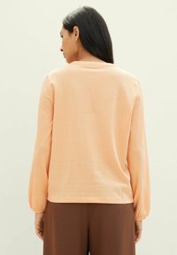 TOM TAILOR Blouse - coral beige thin stripe
