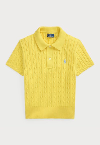 Polo Ralph Lauren CABLE KNIT COTTON CROPPED POLO SHIRT - Polo krekls - fall yellow