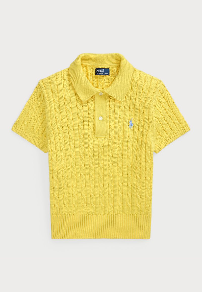 Polo Ralph Lauren CABLE-KNIT COTTON CROPPED POLO SHIRT - Poloskjorter - fall yellow