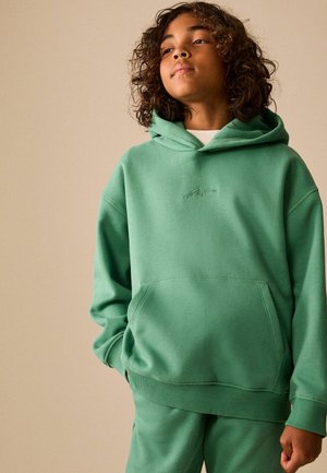 Next, REGULAR FIT - PLAIN JERSEY HOODIE . - Mikina s kapucňou - green nxt