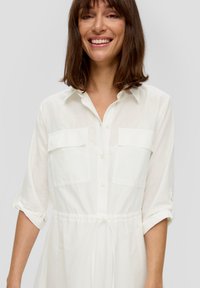 s.Oliver MIT BRODERIE ANGLAISE - Haljina-majica - ecru