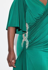 Ulla Popken DRAPED SILHOUETTE EVENING - Galajurk - moss green