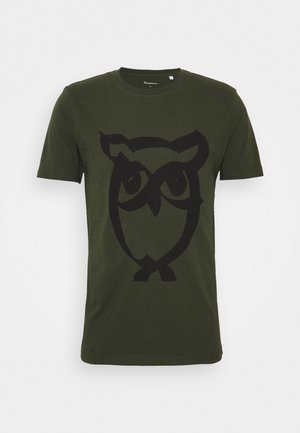 ALDER BRUSED OWL TEE - T-shirt med print - forrest night
