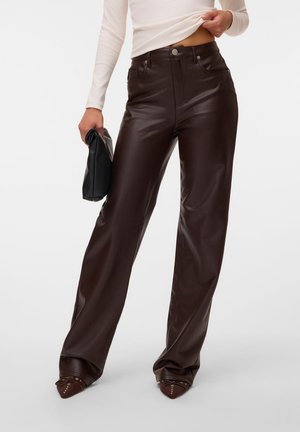 Vero Moda, Wide-leg VMTESSA High rise - Панталони - chocolate torte