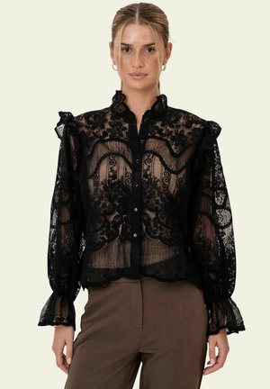 BY IC, AURORAIC SHIRT - OFF WHITE - Риза с копчета - black