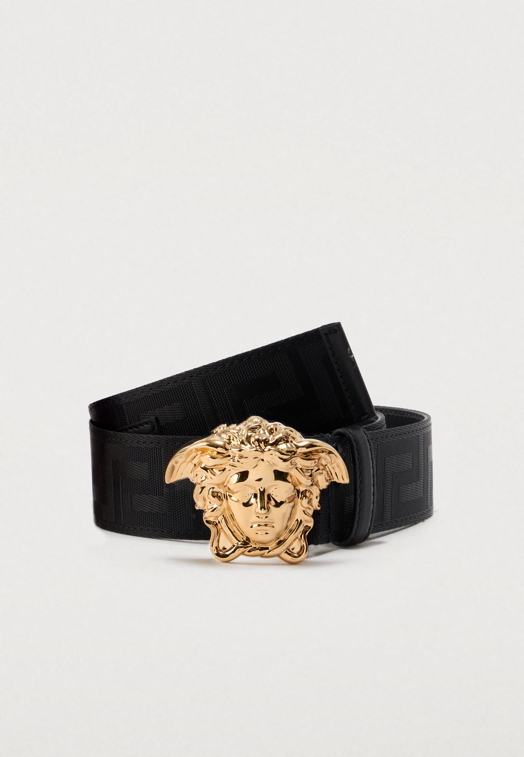Versace Black Belt with Gold Geometric Buckle s-l1200.jpg main image 3