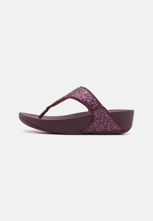 LULU GLITTER TOE-THONGS - Teensandalen - metallic mauve wine