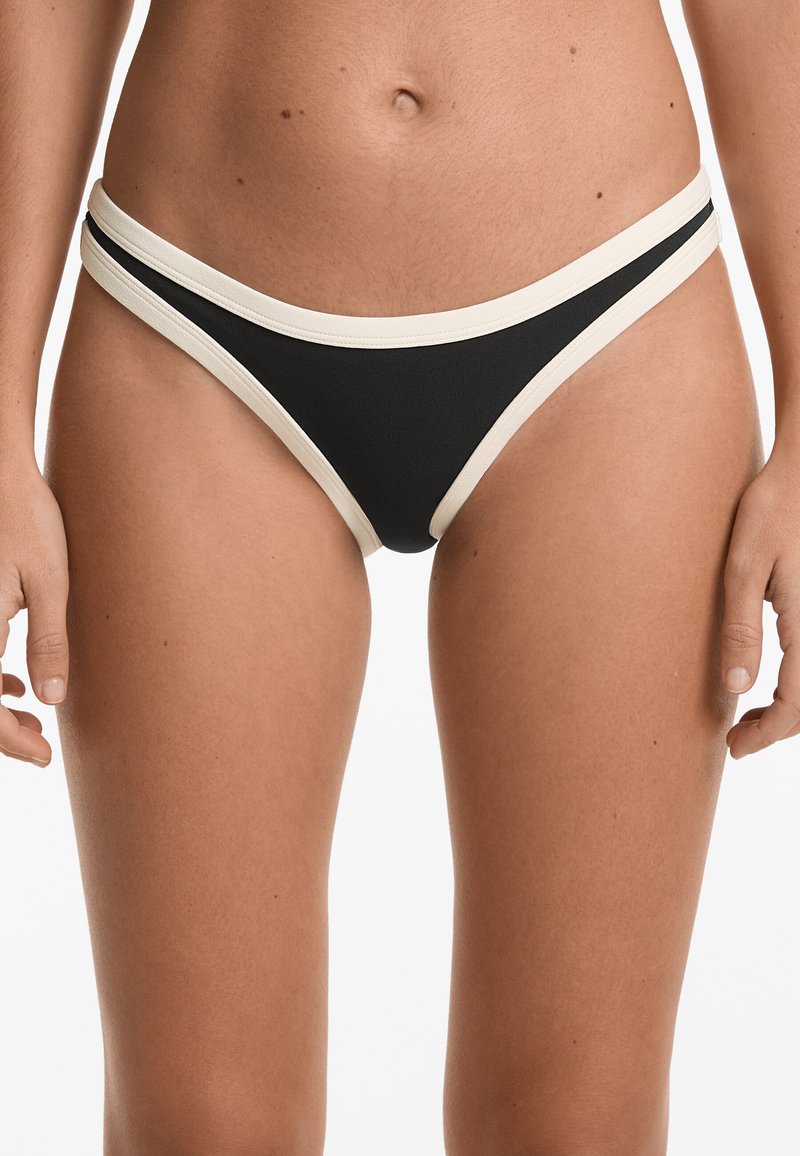 OYSHO CONTRAST TRIM MEDIUM COVERAGE - Bas de bikini - black