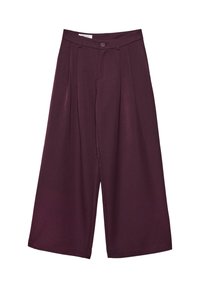 WIDE LEG SMART WITH DARTS - Stoffhose - dark red