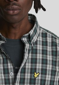 Lyle & Scott WASHED CHECK - Camicia - x argyle teal  mid grey marl